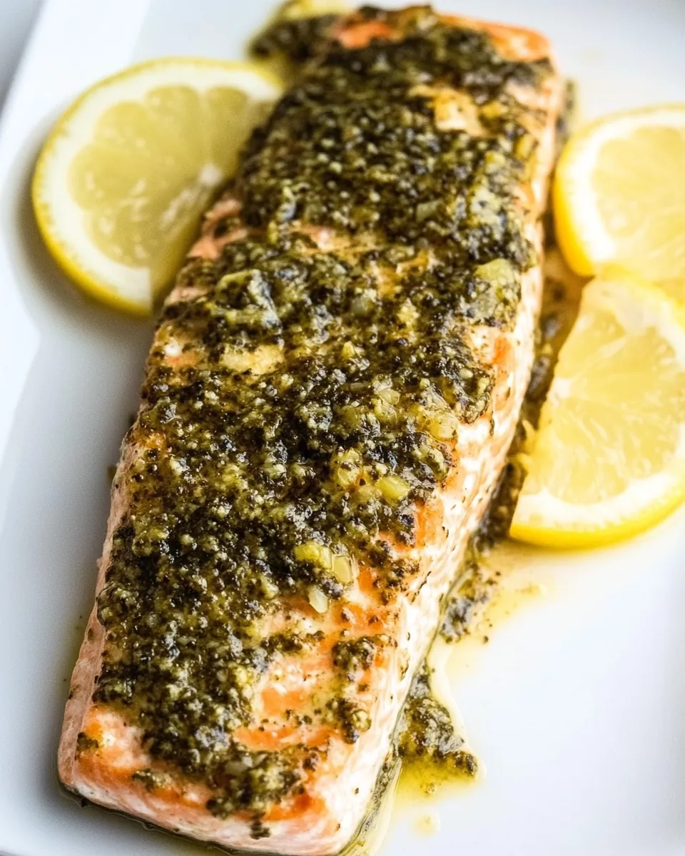 Easy Pesto Salmon