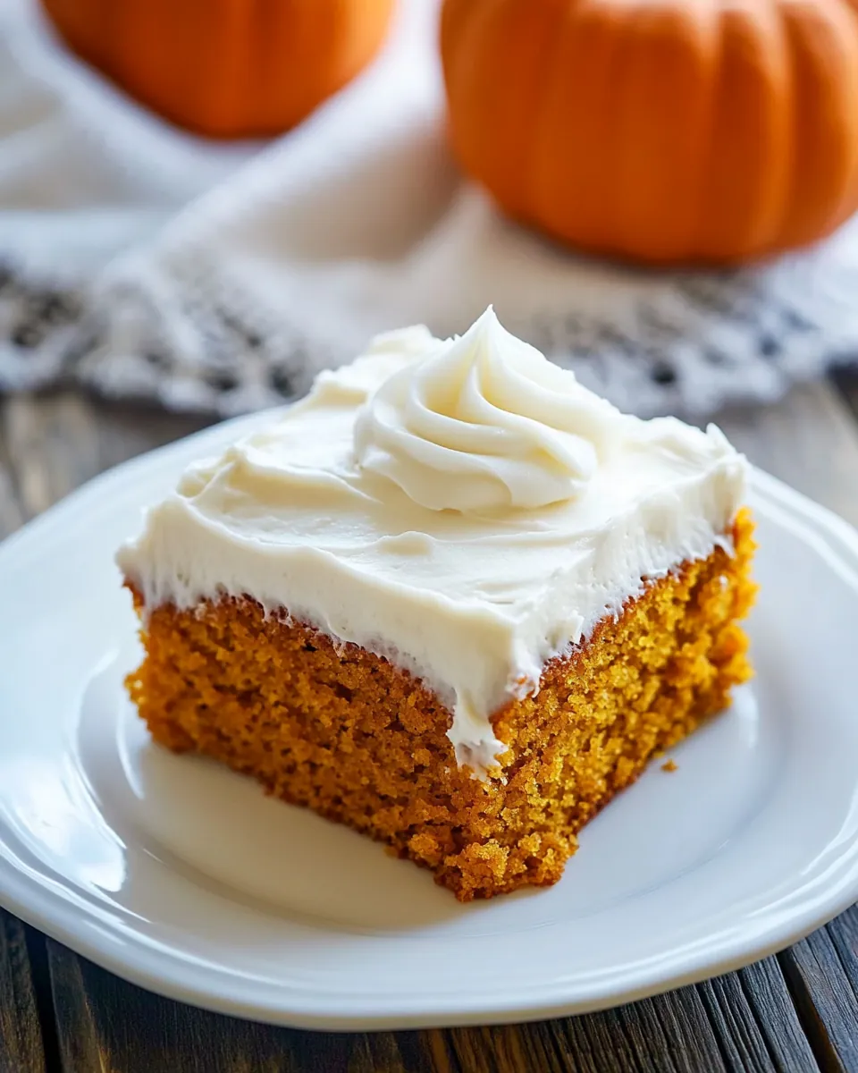 Easy Pumpkin Cake with Cream Cheese Frosting