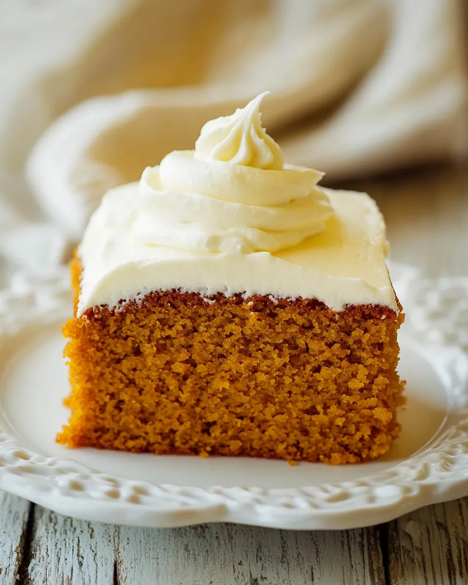 Easy Pumpkin Cake with Cream Cheese Frosting
