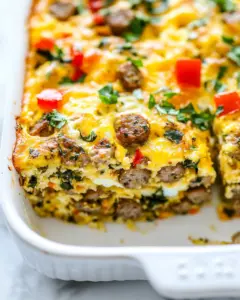 Easy Sausage and Veggie Egg Casserole