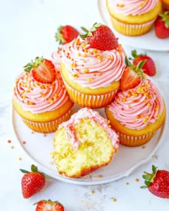 Easy Strawberry Cupcakes