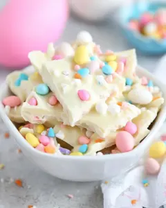 Easy White Chocolate Easter Bark