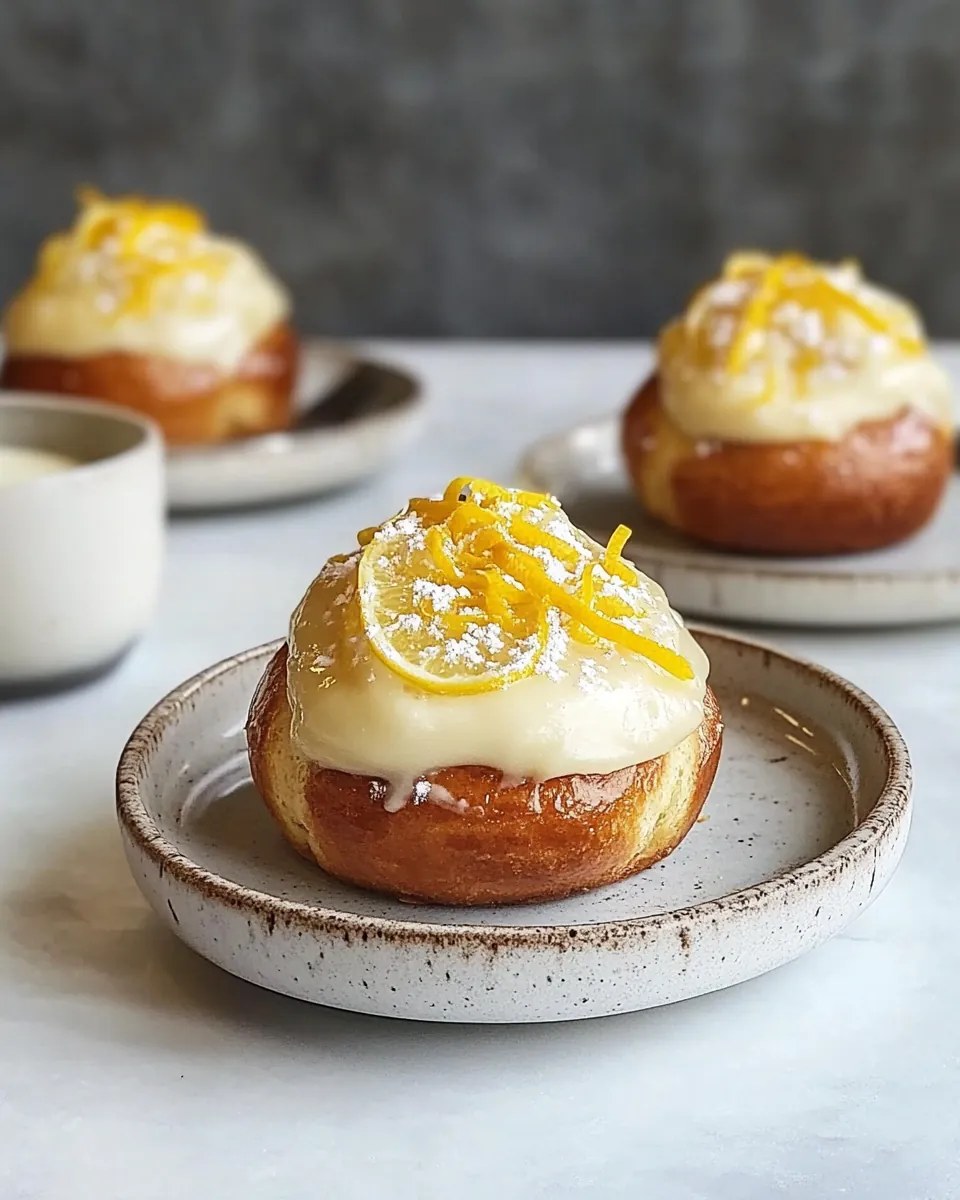 Stuffed Lemon Brioche Buns