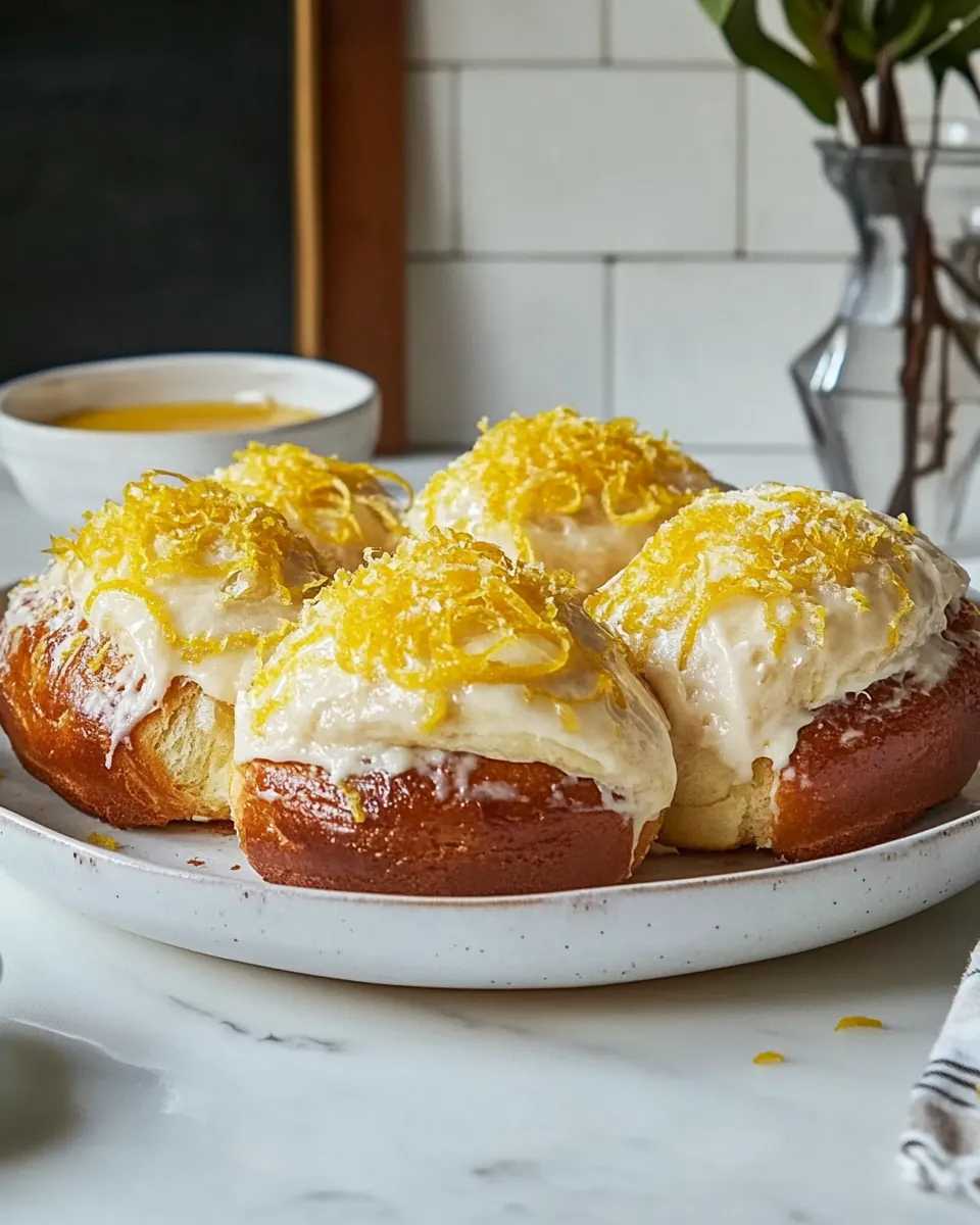 Stuffed Lemon Brioche Buns
