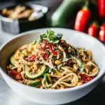 Firey Szechuan Peanut Chili Zucchini Noodles
