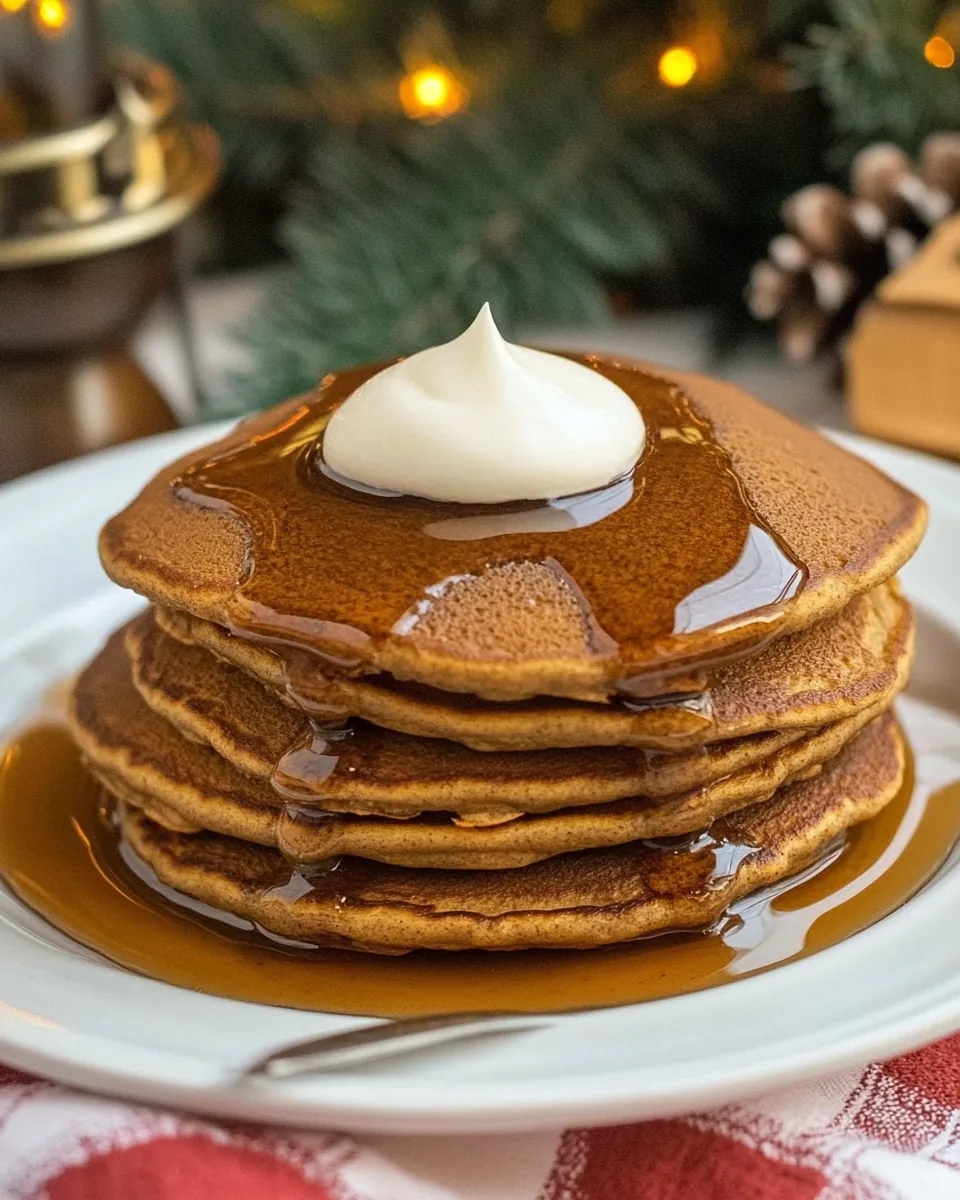 Fluffy Gingerbread Pancakes