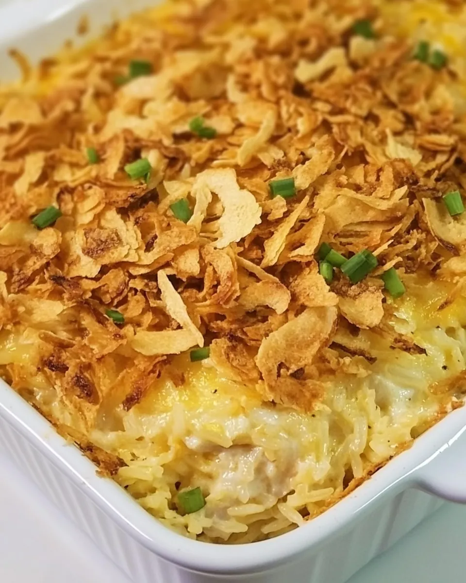 French Onion Chicken Rice Casserole