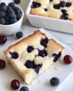 Fresh Blueberry and Cherry Cake Bars