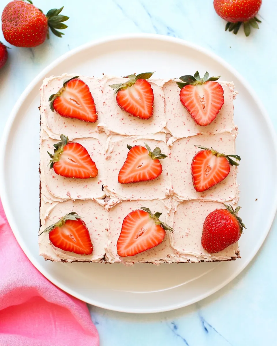 Fresh Strawberry Sheet Cake