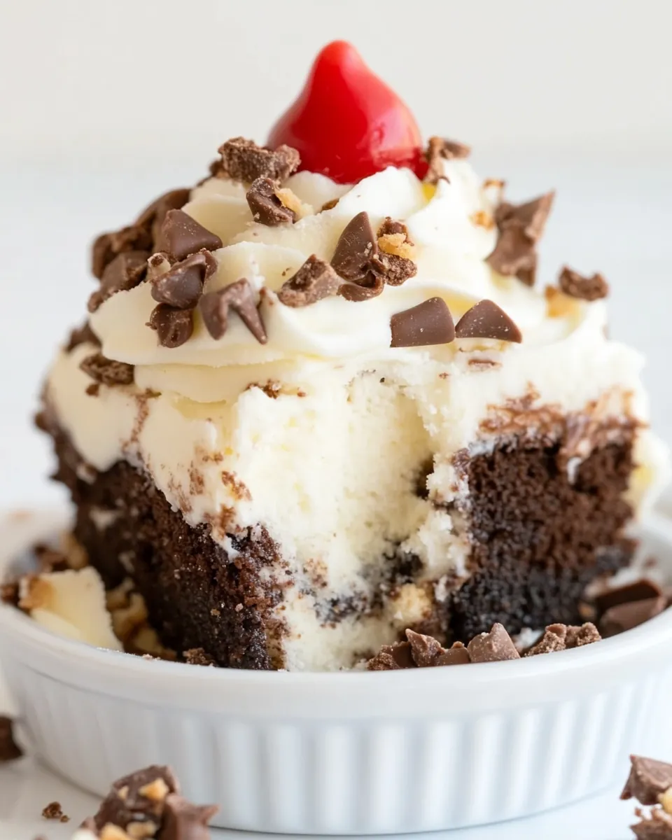 Frozen Brownie Sundae