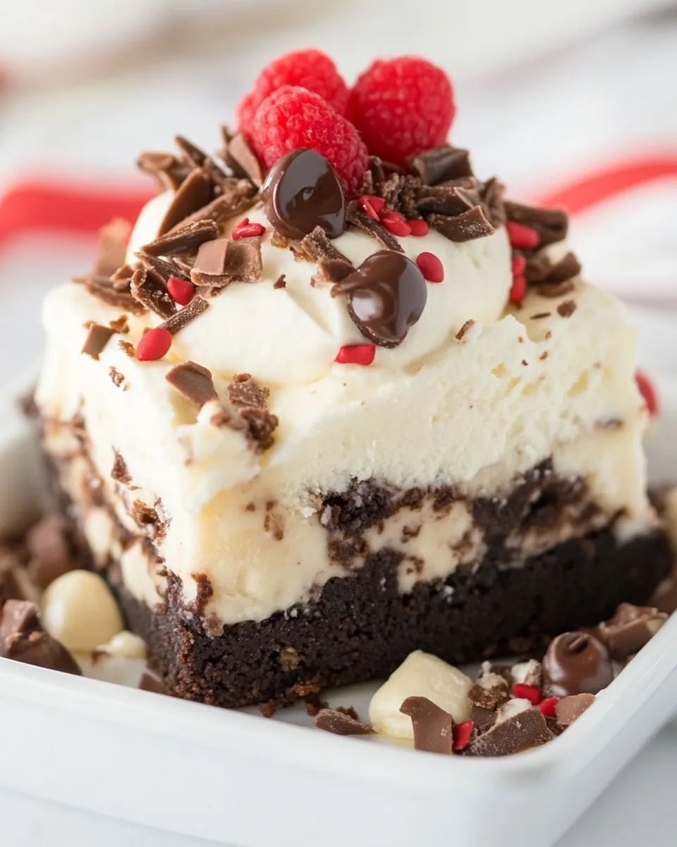 Frozen Brownie Sundae