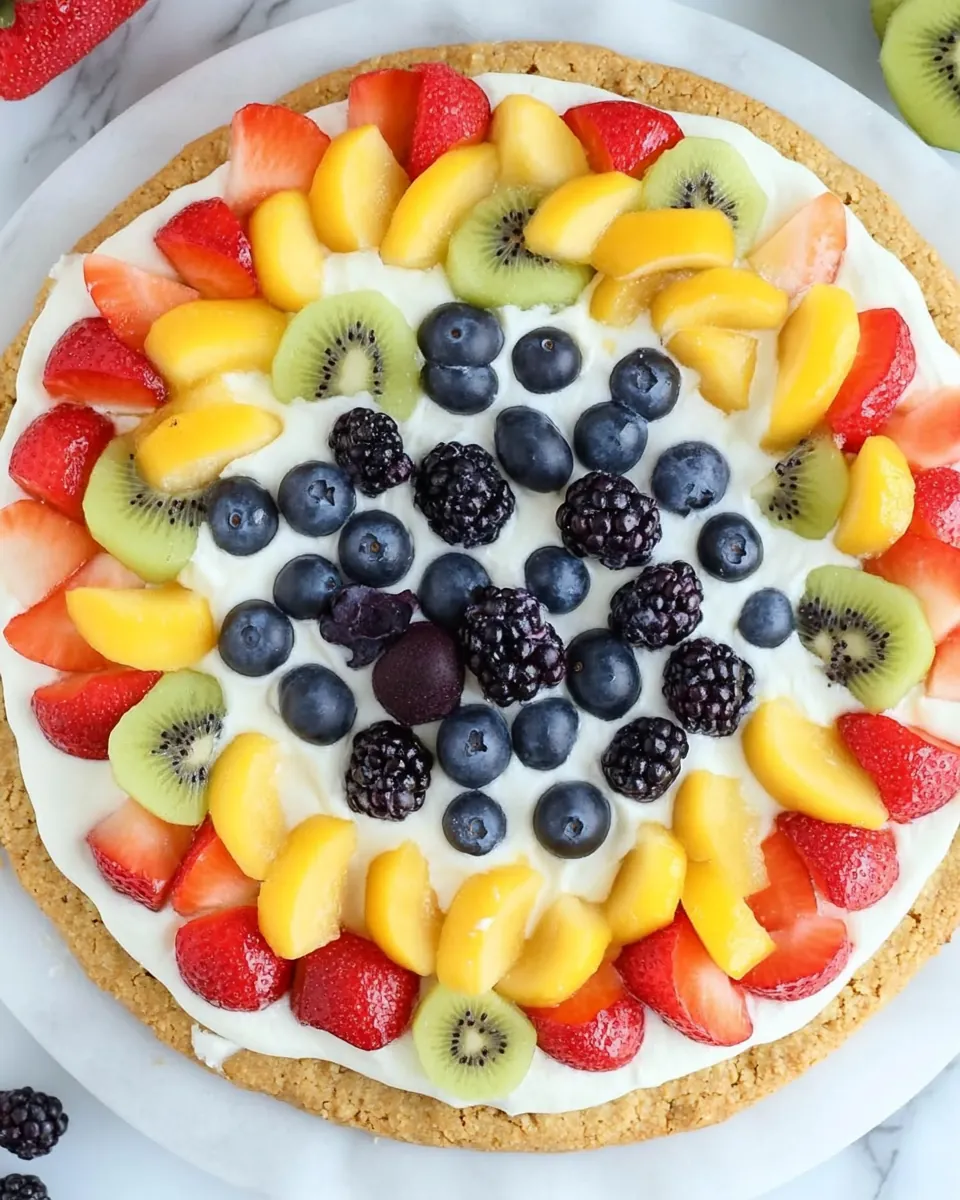 Fruit Pizza with Oatmeal Cookie Crust