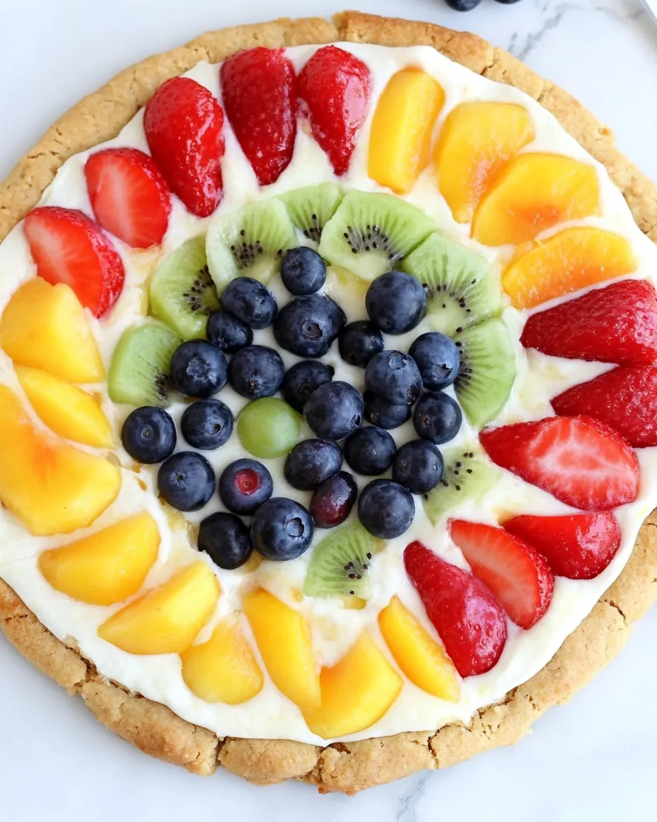 Fruit Pizza with Oatmeal Cookie Crust