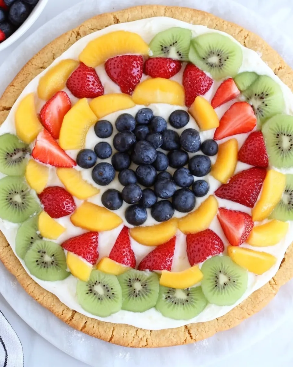 Fruit Pizza with Oatmeal Cookie Crust