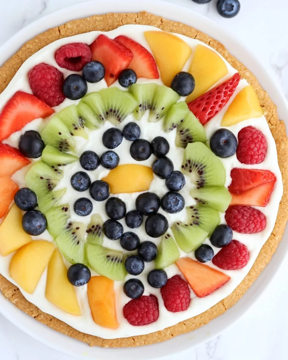 Fruit Pizza with Oatmeal Cookie Crust