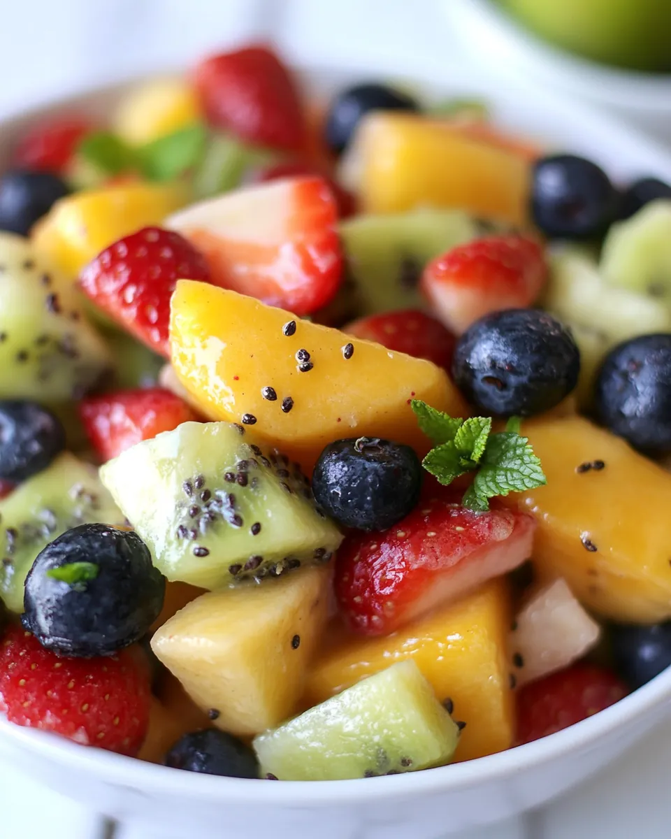 Fruit Salad with Honey Lime Dressing