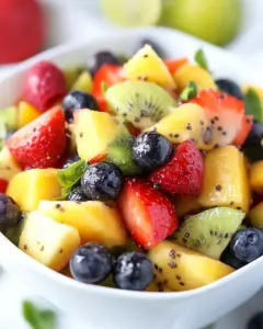 Fruit Salad with Honey Lime Dressing