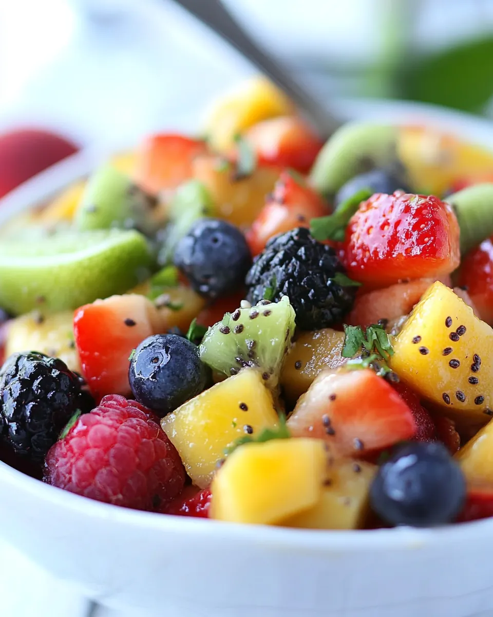 Fruit Salad with Honey Lime Dressing