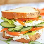 Garden Vegetable Sandwich with Herbed Goat Cheese