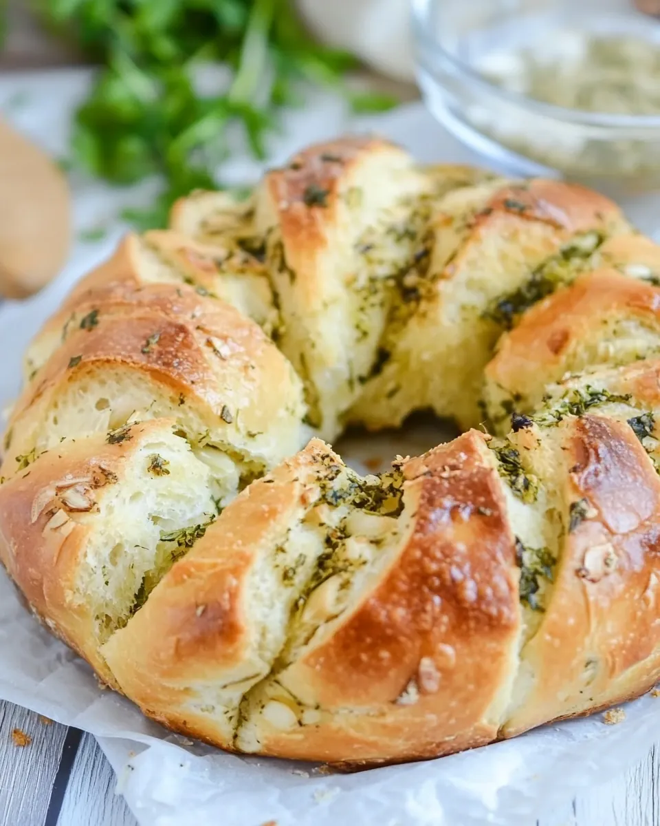 Garlic Herb Bread Wreath