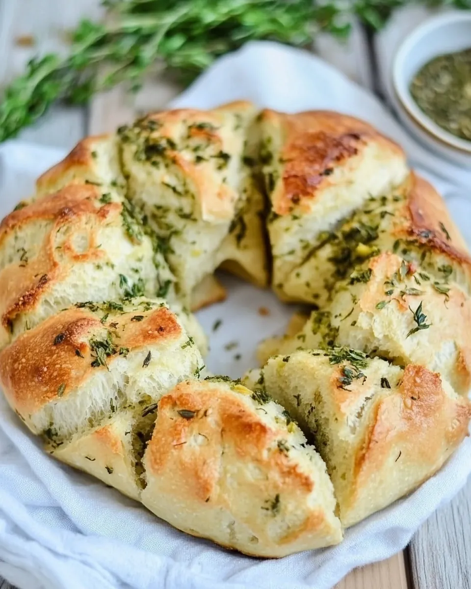 Garlic Herb Bread Wreath
