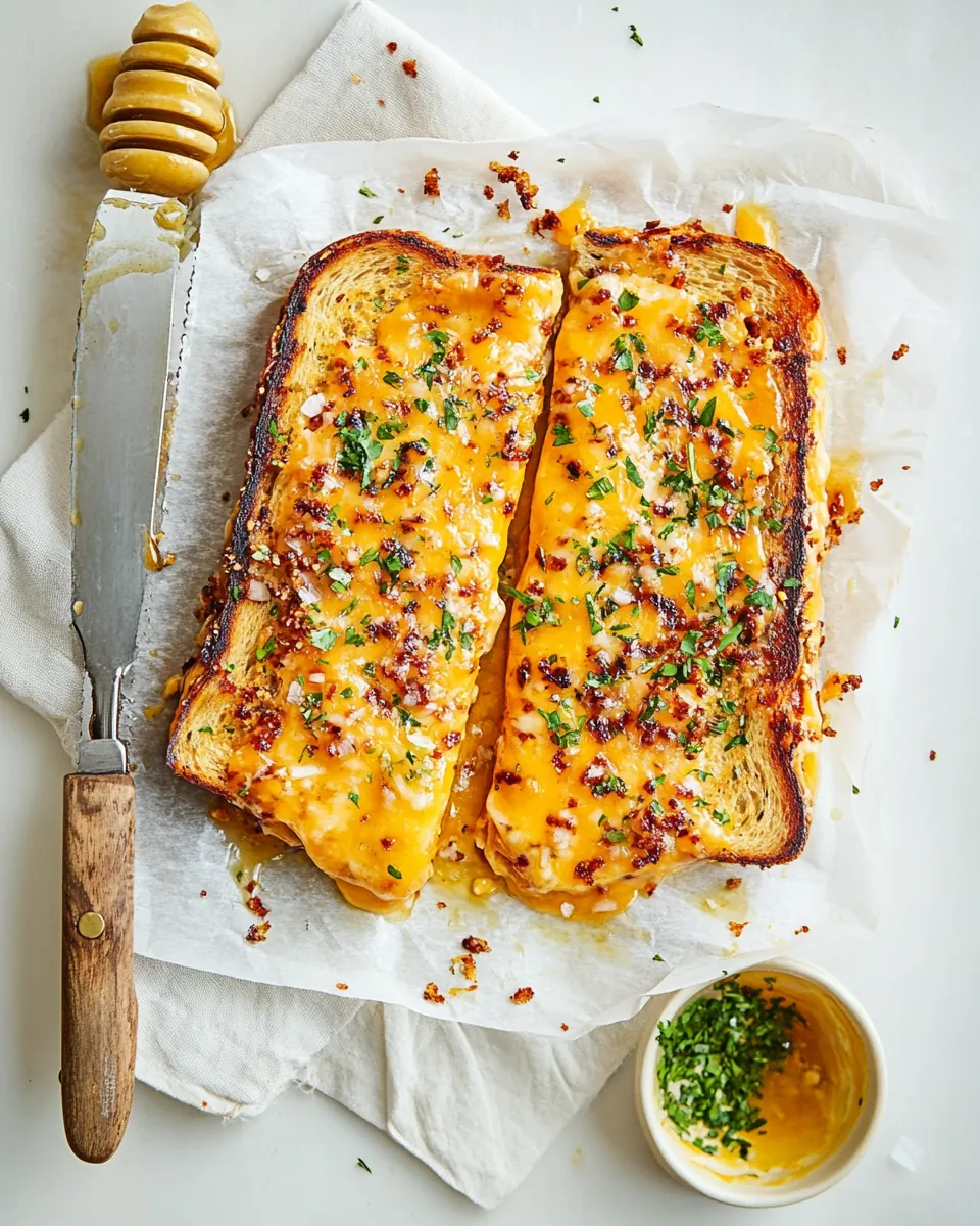 Giant Grilled Cheese with Hot Honey Butter