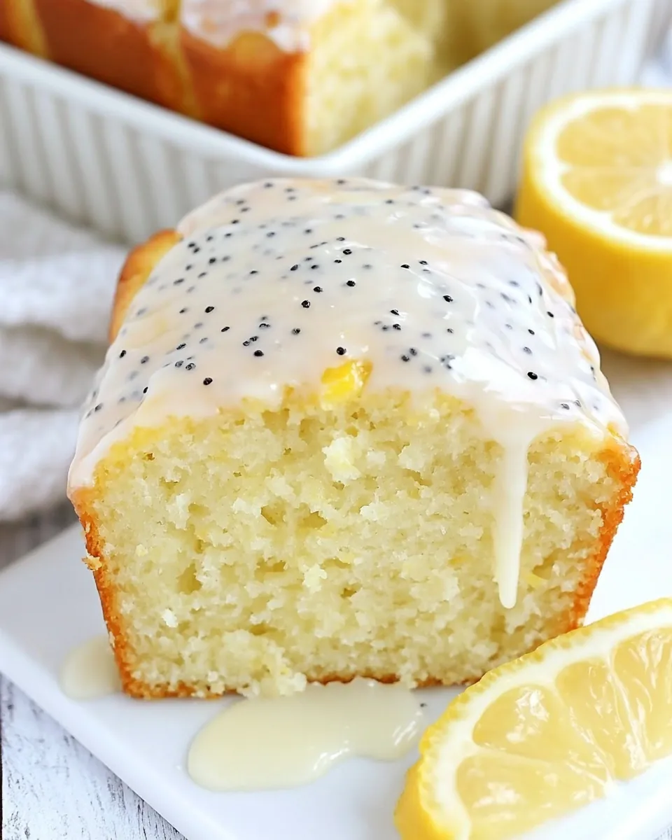 Glazed Lemon Poppy Seed Bread