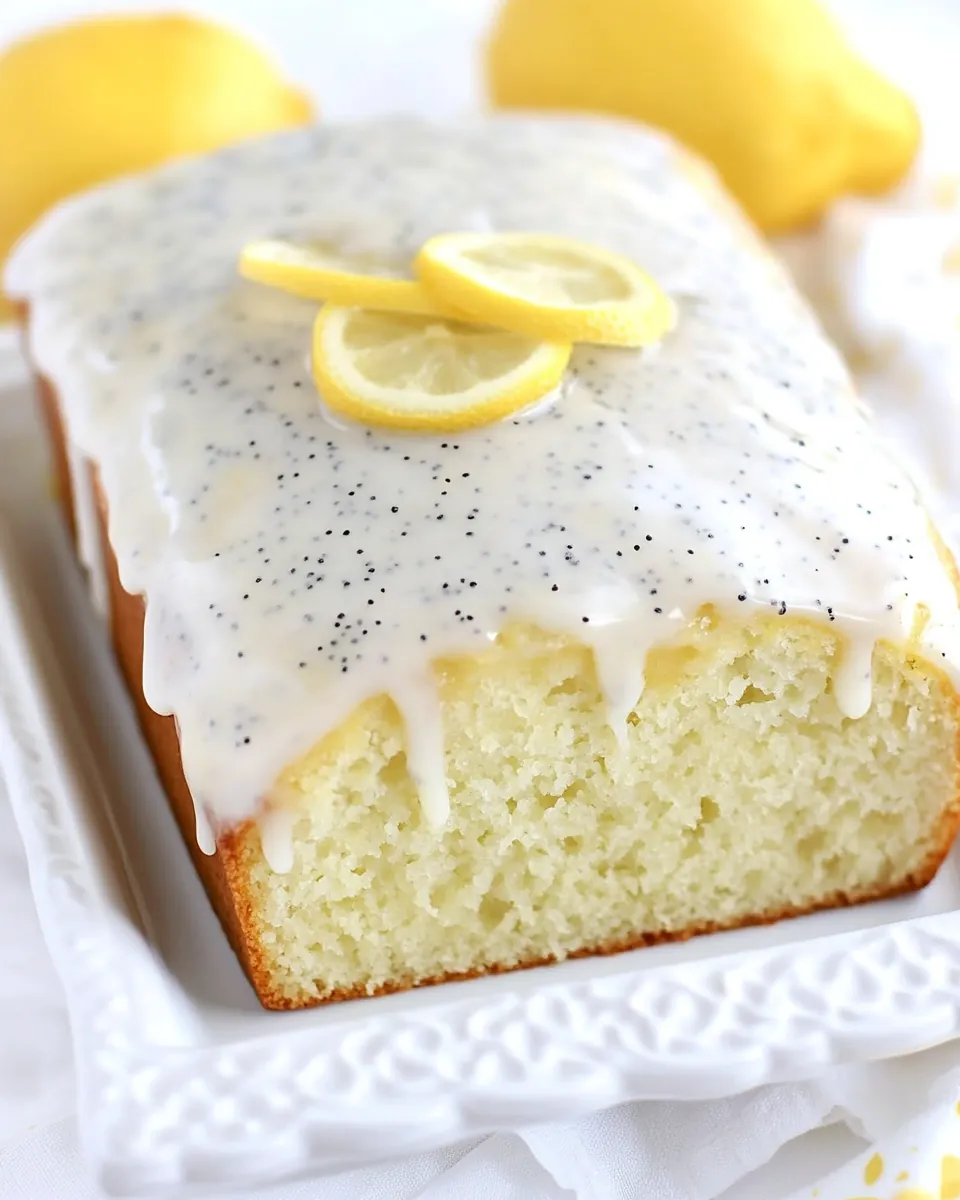 Glazed Lemon Poppy Seed Bread