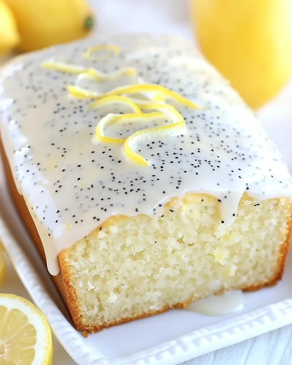 Glazed Lemon Poppy Seed Bread