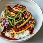Gochujang Delicata Squash with Rice Tofu