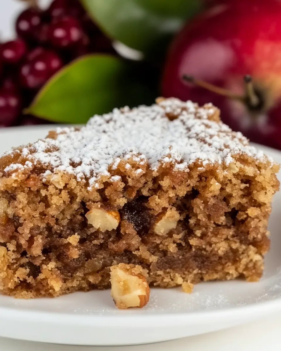 Grandma’s Cozy Applesauce Walnut Cake