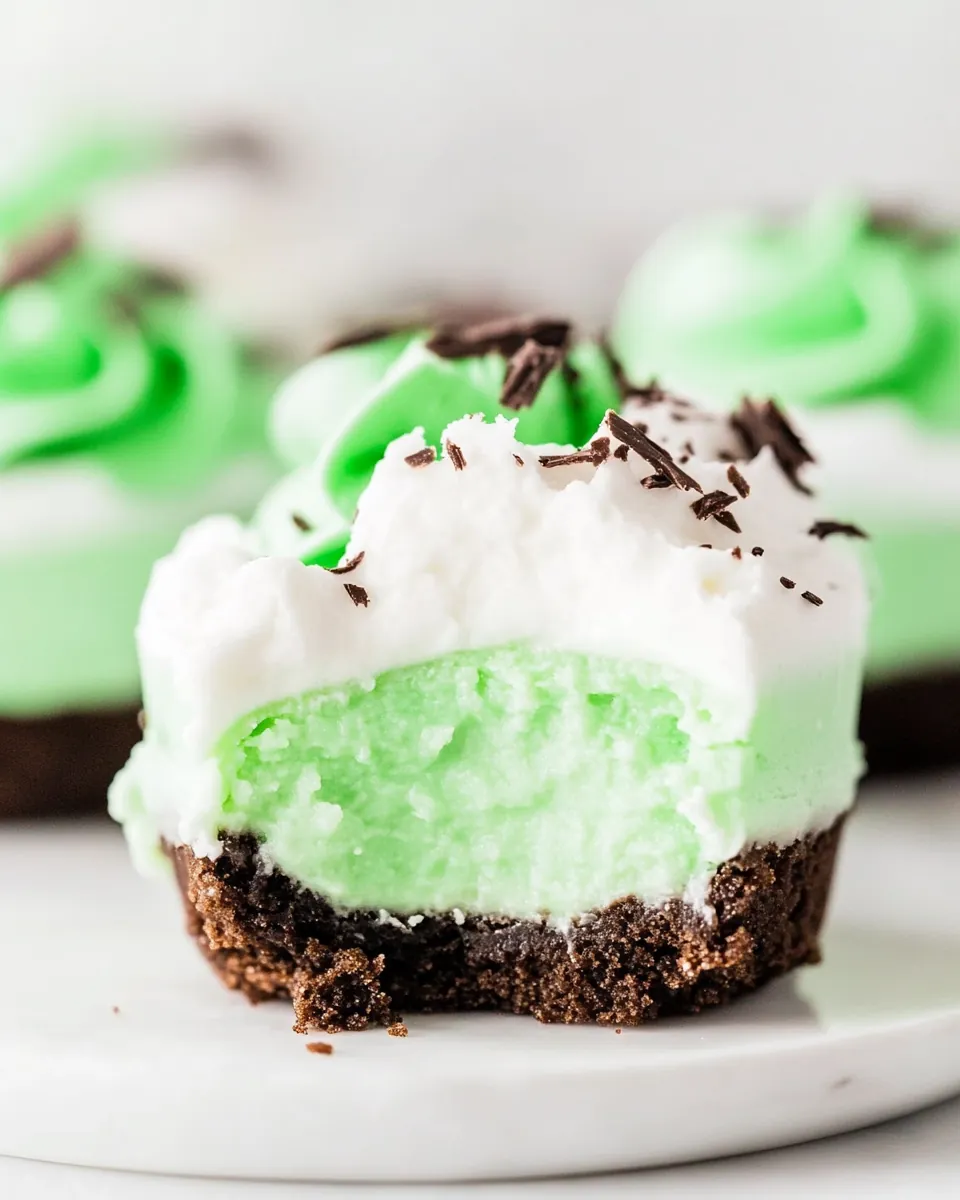 Grasshopper Mini Cheesecakes