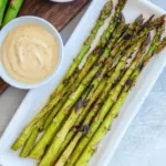Grilled Asparagus with Wasabi Soy Dipping Sauce