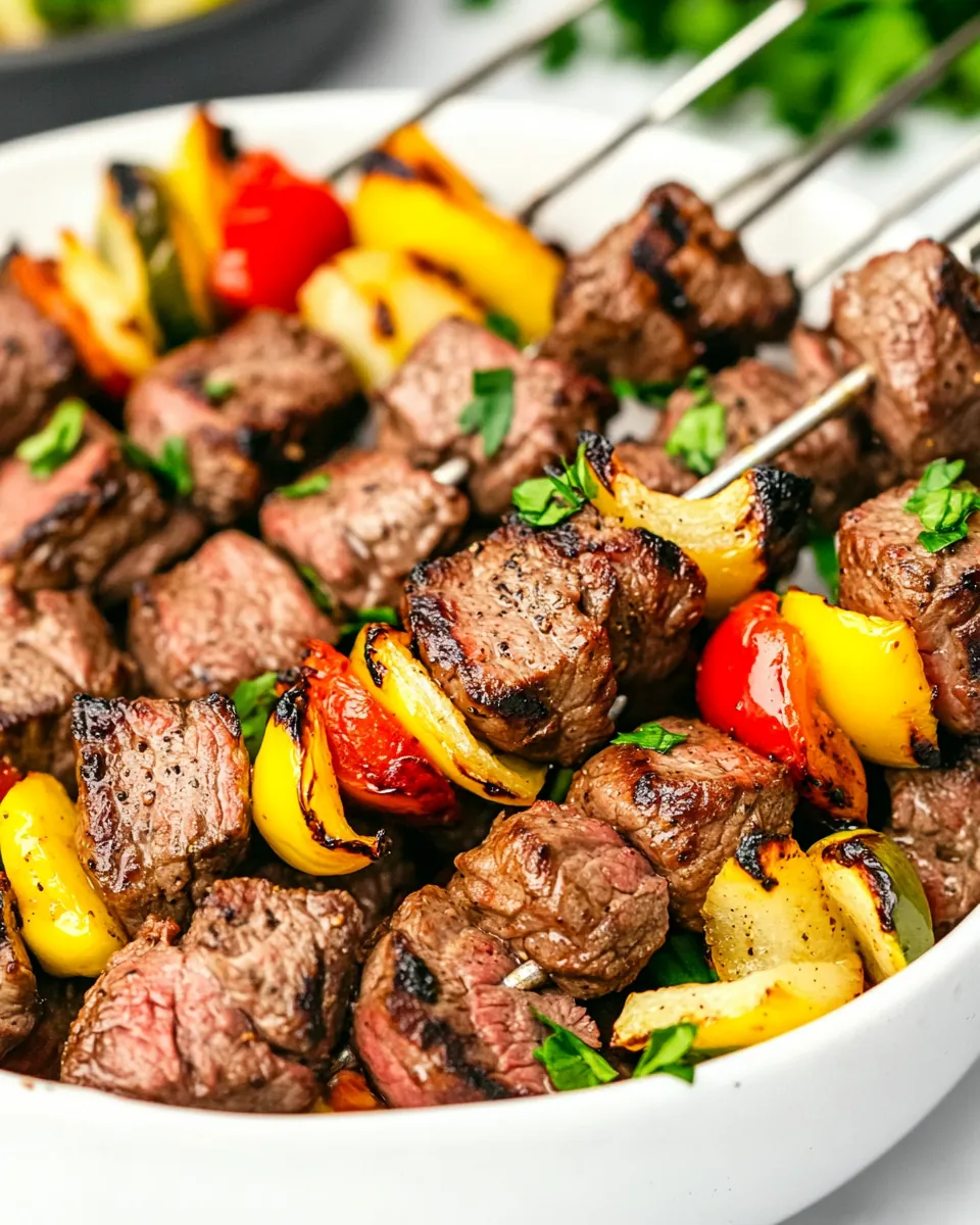 Grilled Beef Steak Kabobs