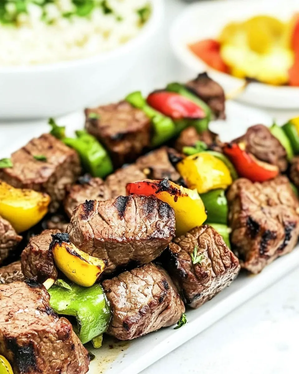 Grilled Beef Steak Kabobs