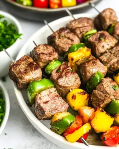 Grilled Beef Steak Kabobs