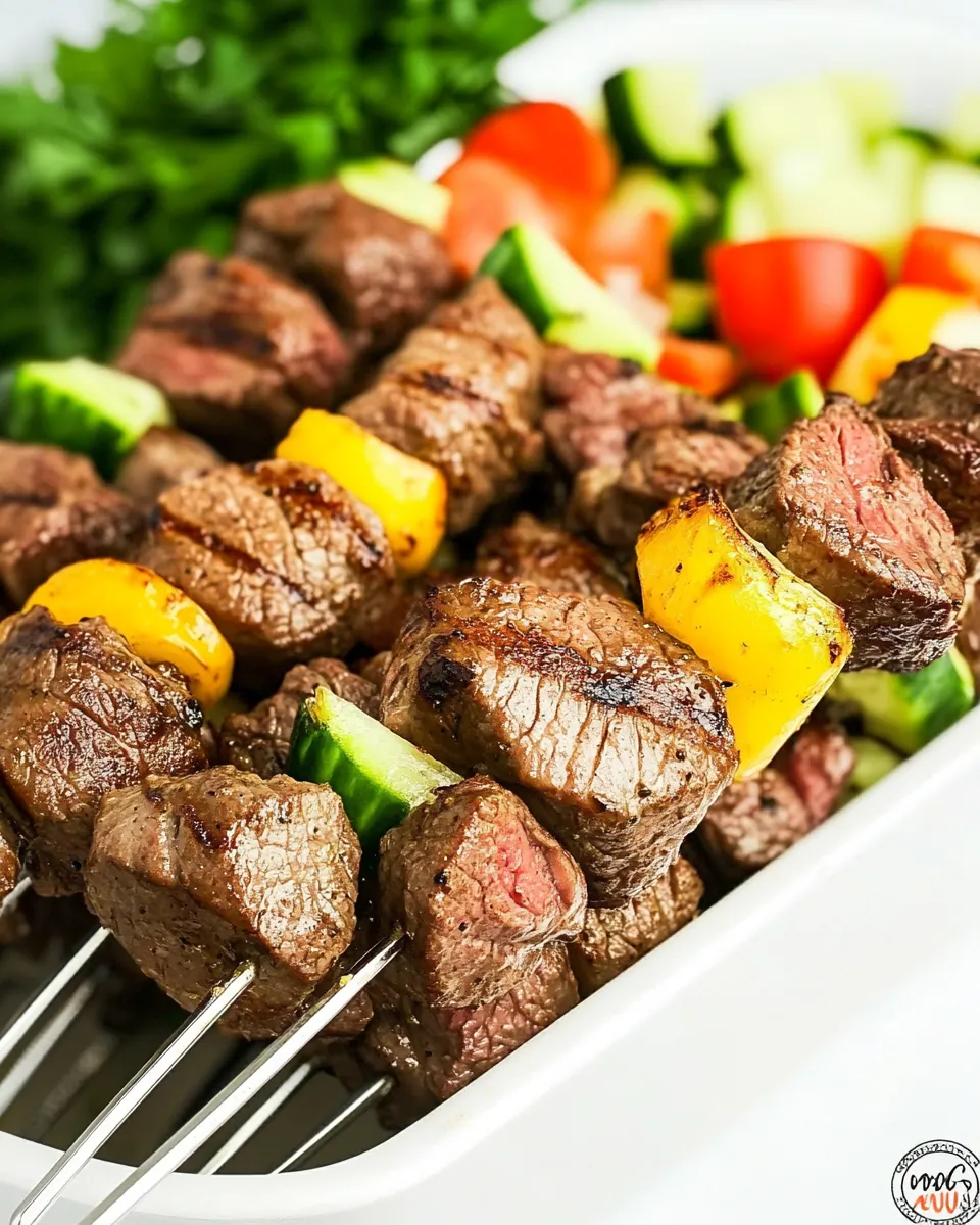 Grilled Beef Steak Kabobs