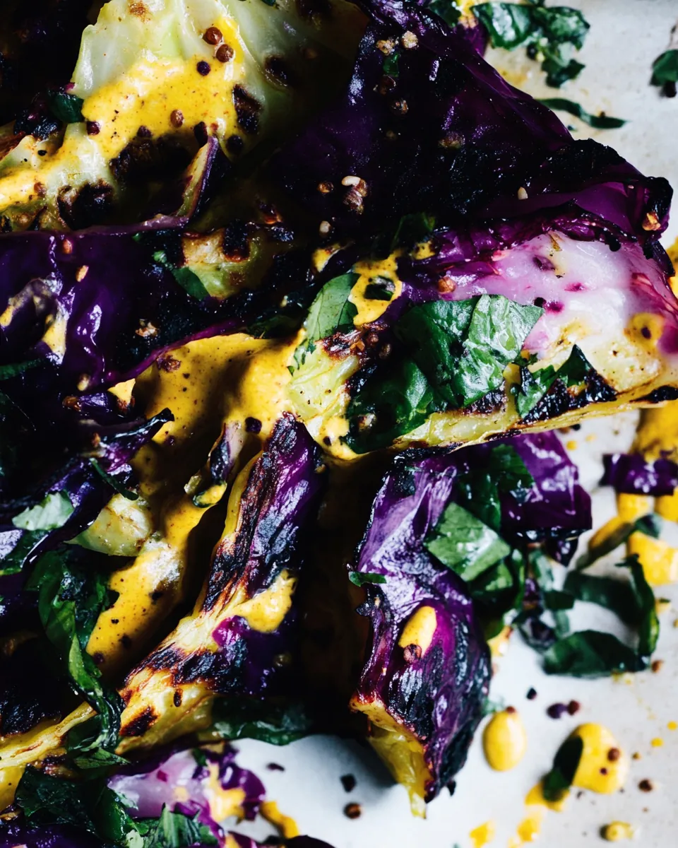 Grilled Cabbage with Sunshine Tahini Sauce