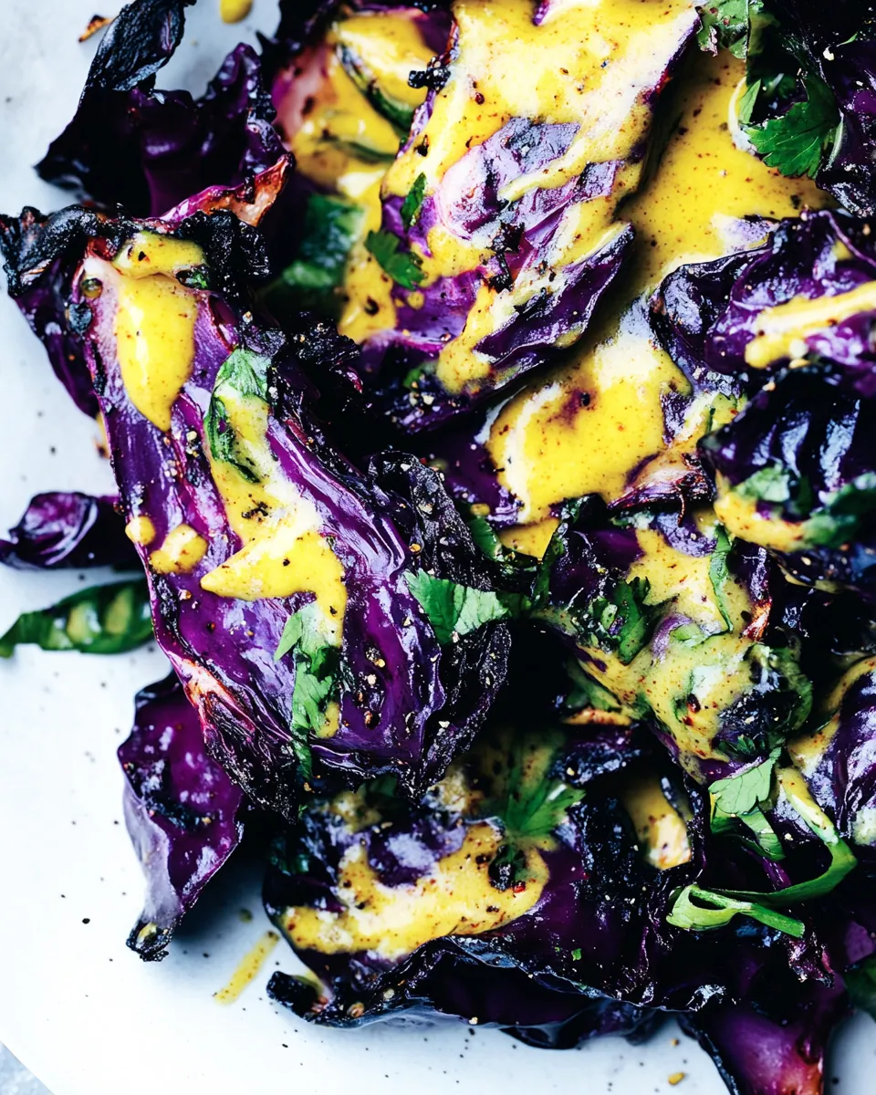 Grilled Cabbage with Sunshine Tahini Sauce