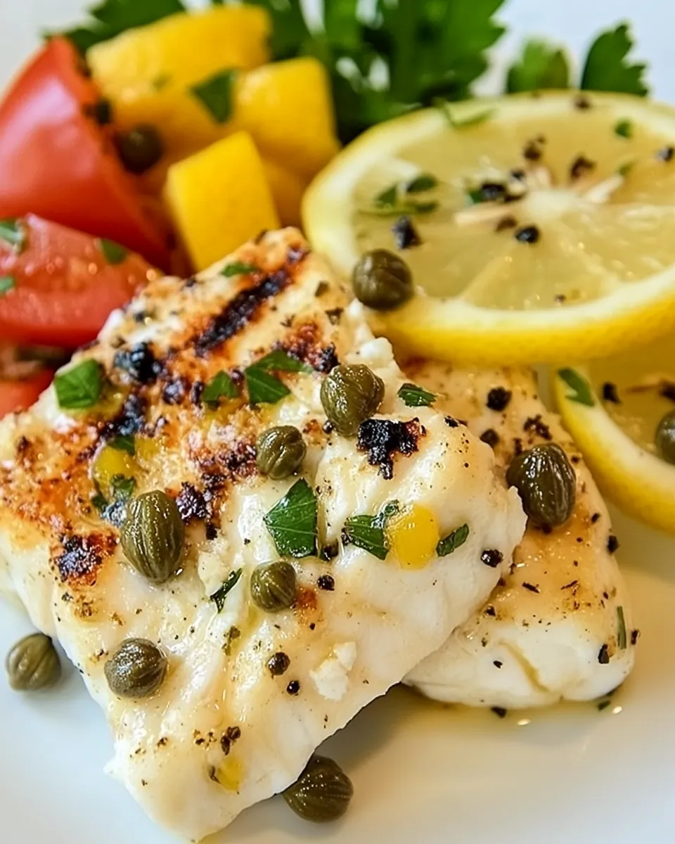 Grilled Fish with Lemon and Capers
