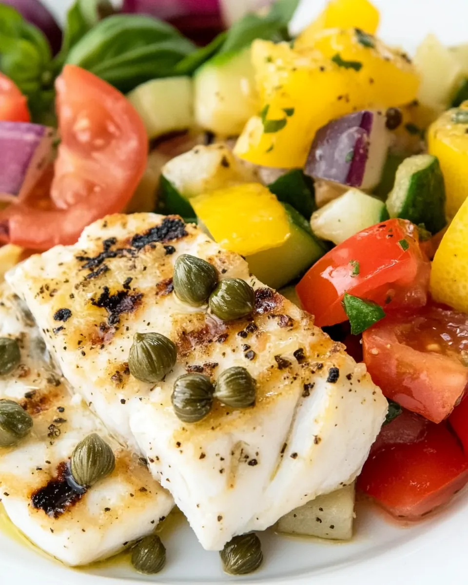 Grilled Fish with Lemon and Capers