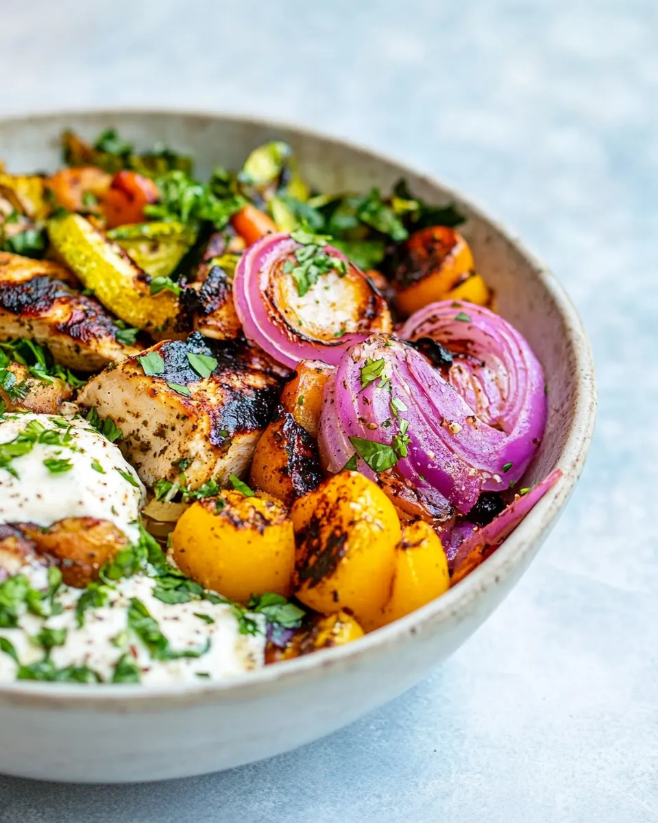 Grilled Mediterranean Chicken and Vegetables
