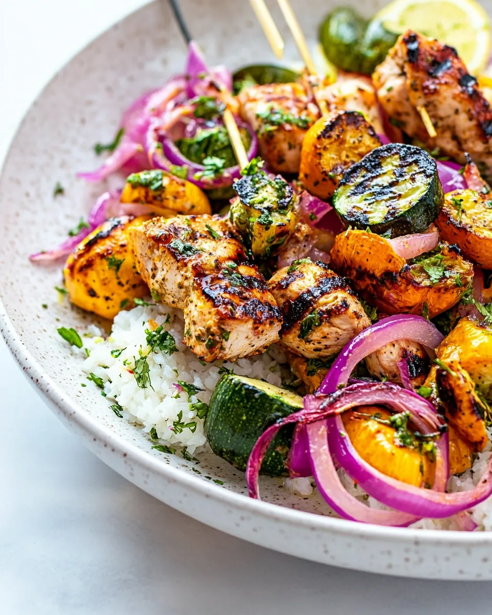 Grilled Mediterranean Chicken and Vegetables