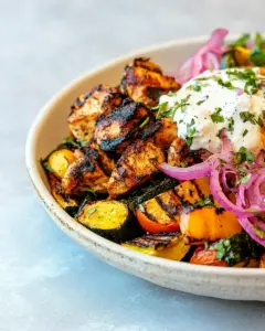 Grilled Mediterranean Chicken and Vegetables