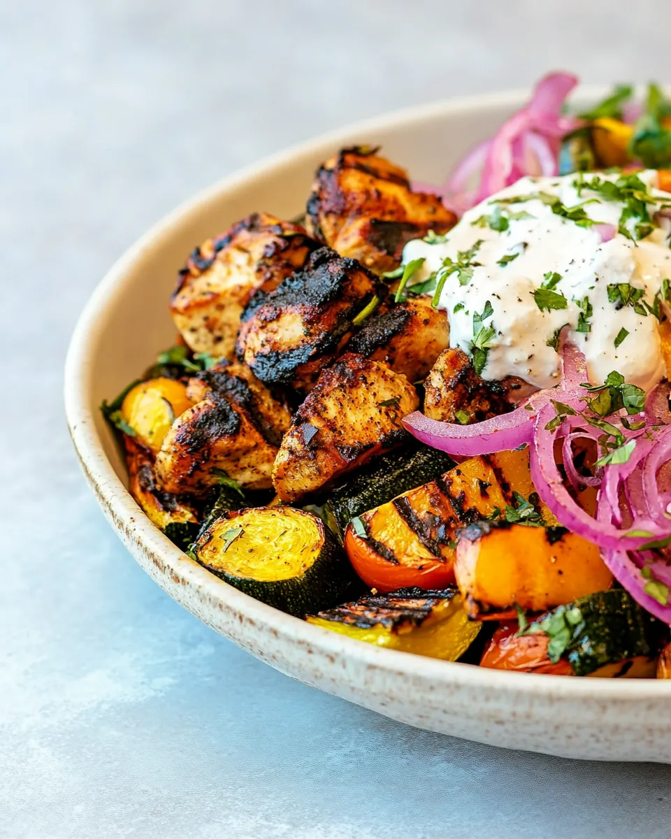 Grilled Mediterranean Chicken and Vegetables