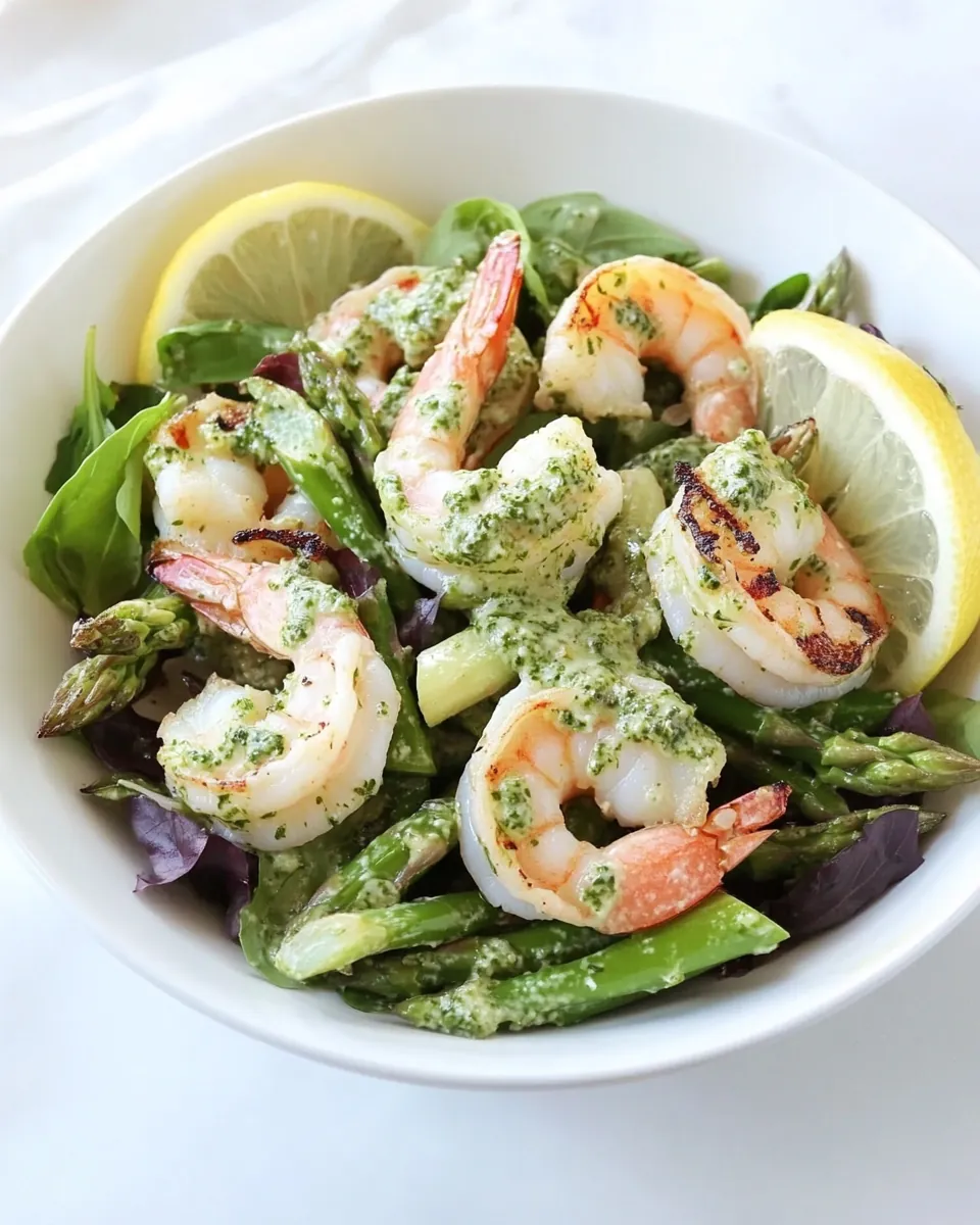 Grilled Shrimp and Asparagus Salad