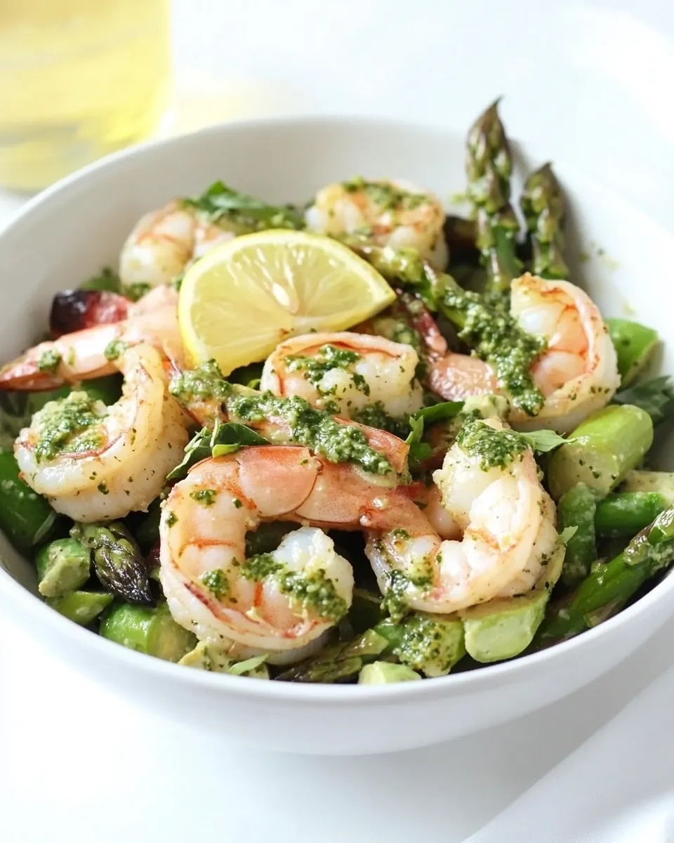 Grilled Shrimp and Asparagus Salad