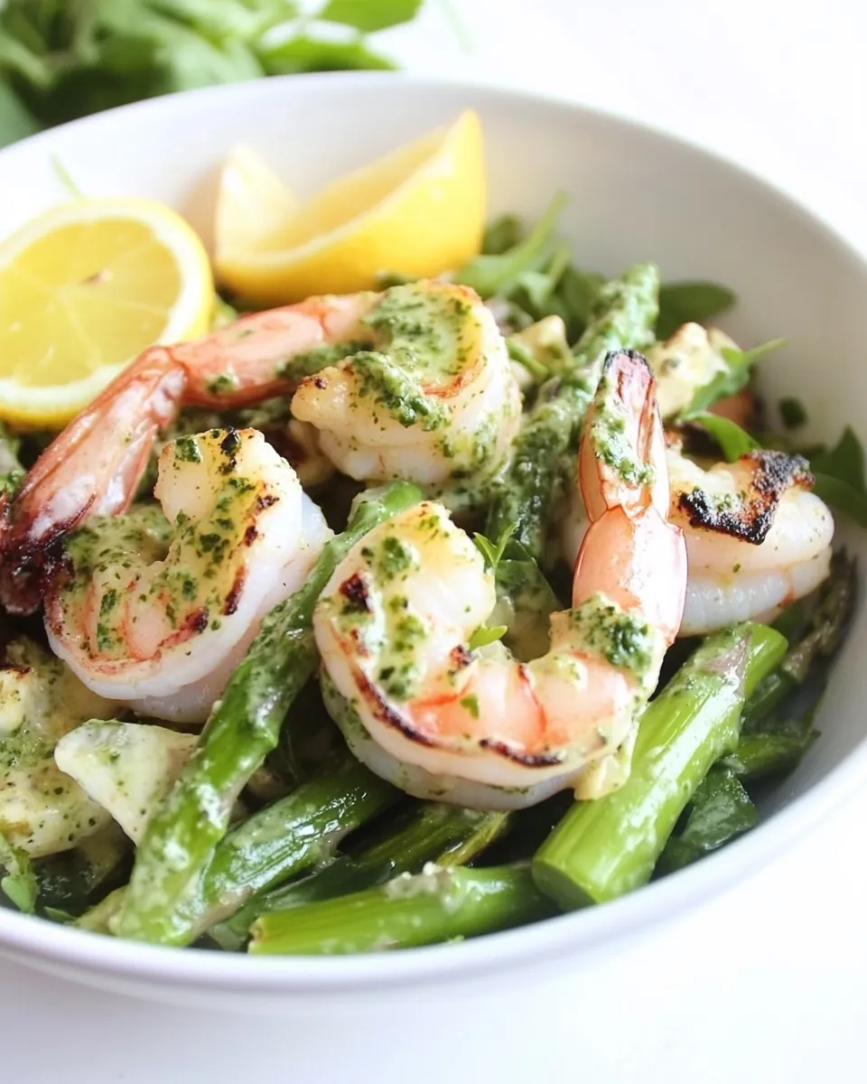 Grilled Shrimp and Asparagus Salad