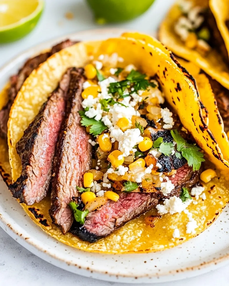 Grilled Skirt Steak and Elote Tacos