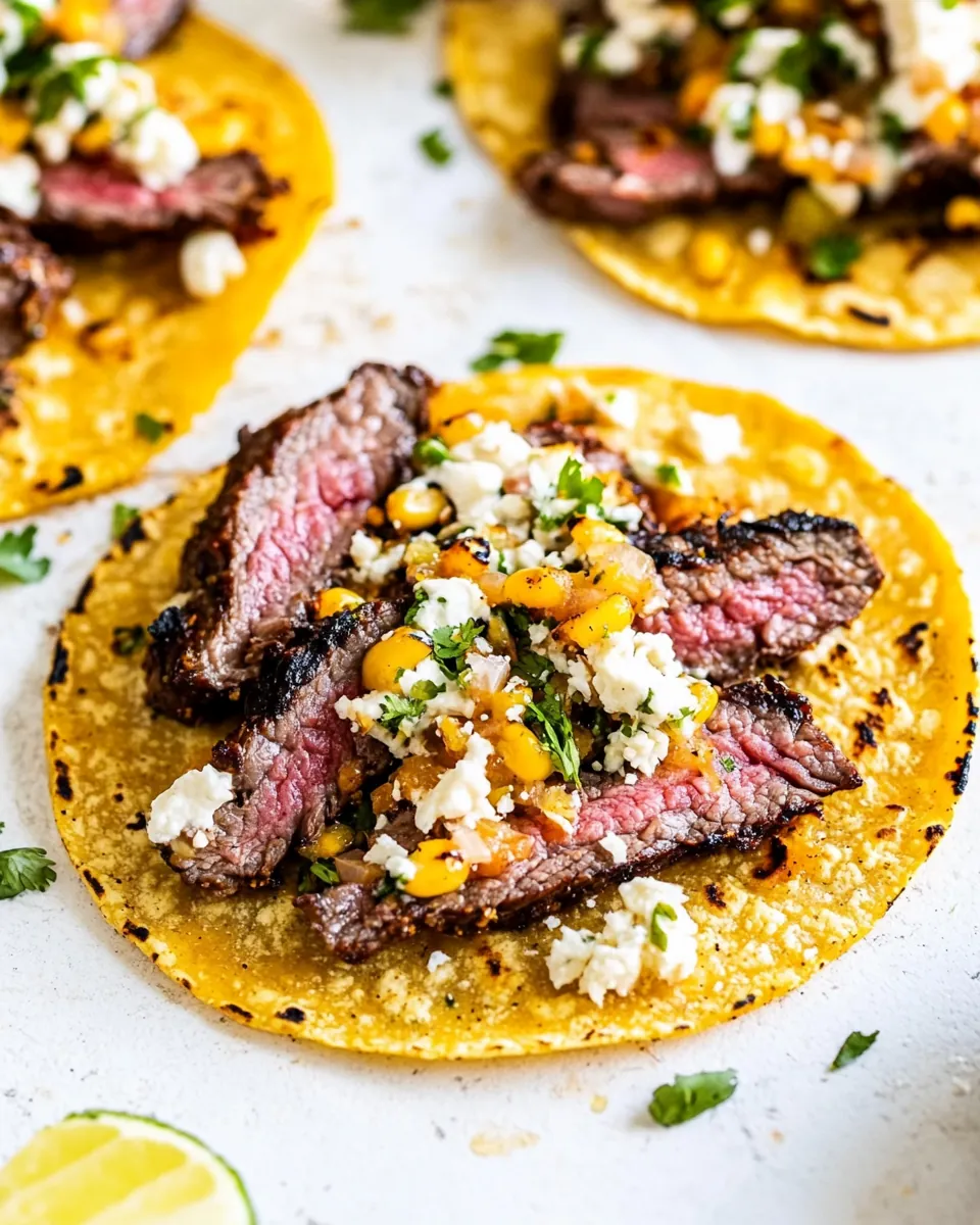 Grilled Skirt Steak and Elote Tacos